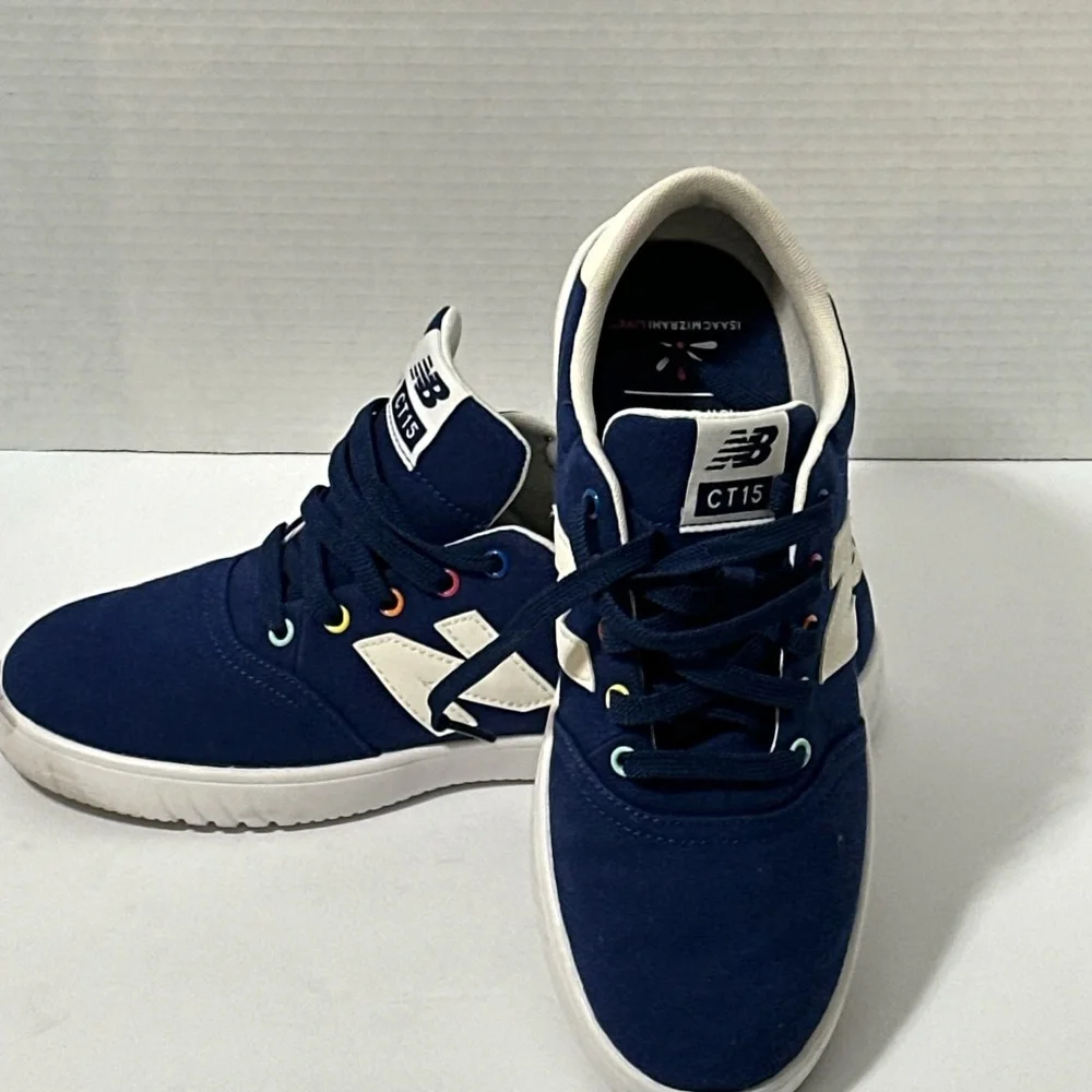 New Balance Navy and White CT15 Canvas Skate Shoes - Picture 6 of 9